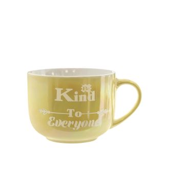 KASANOVA Tazza jumbo in giallo perlato Be Kind to Everyone