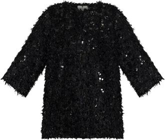 Munthe Vinc Turtleneck Cardigan - Dames - Vesten - Zwart - L - Polyester - Truien & Vesten