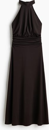 H&M Maxikleid mit Neckholder - Dunkelbraun