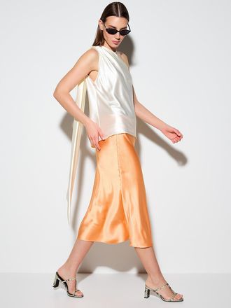 Icone Womens Satiny midi skirt
