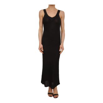 Nenette Abito Nero - Dames - Maxi kleedjes - Zwart - M - Polyester - Kleedjes