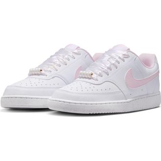 Nike Court Vision Low Sneaker in White/Pink Foam at Nordstrom Rack, Size 10.5