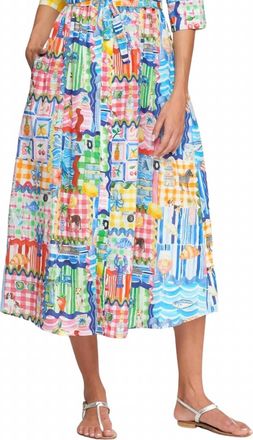 Vilagallo Brenda Printed Shirtdress In Multicolor