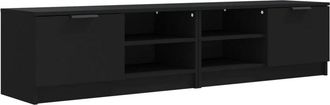 vidaXL Mueble para TV 2 pzas madera contrachapada negro 80x35x36,5 cm vidaXL