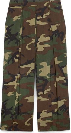 Fiorella Rubino Camouflage palazzo broek - Dames - Wijde Broeken - Veelkleurig - S - Broeken