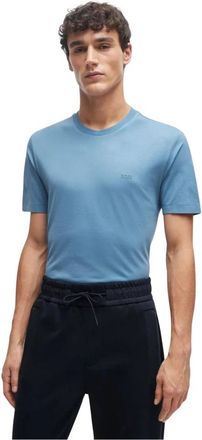 HUGO BOSS T-shirt met ronde hals - Heren - T-shirts - Blauw - 3XL - Katoen - Tops