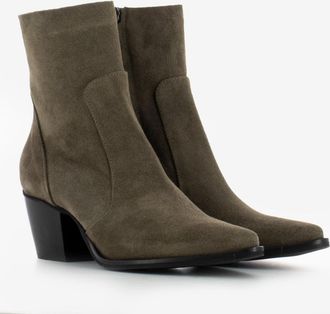 Stimm Stivaletti texani Gaia in camoscio taupe