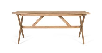 Giner&Colomer Mesa rectangular fabricada en madera maciza de mindi artesanal 180 cm