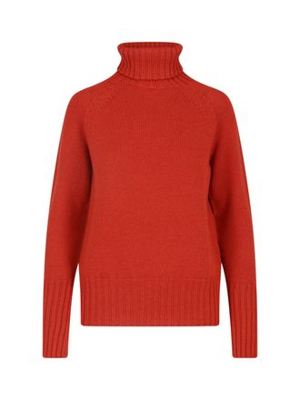 Drumohr Orange Merino Wool Turtleneck Sweater