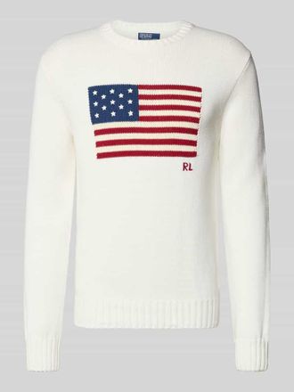 Polo Ralph Lauren Strickpullover mit Rundhalsausschnitt in Offwhite, Gr&ouml;&szlig;e XXL