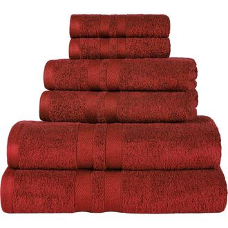 Superior Solid Cotton 6-Piece Towel Set in Maroon at Nordstrom Rack, Size 6 Piece Set