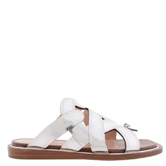 Bally Sainte Leather Crisscross Flat Sandals, Brand Size 36 ( US Size 5.5 )