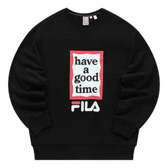Fila x Have a good time Sweater Black White Red F11U149204F-BK
