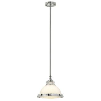 Netlighting Amelia 1 Light Dome Ceiling Mini Pendant Chrome E27 in Grey