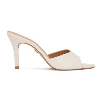 Kazar Kimberley Stiletto Mules - Dames - Muiltjes - Wit - 37 EU - Leer - Schoenen