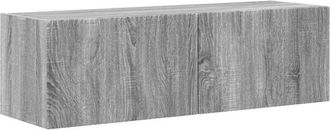 vidaXL Mueble De Tv Montado En La Pared Gris Sonoma 98 X 31 X 29,5 Cm Vidaxl