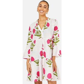 Yumi Cotton Tunic Dress in White at Nordstrom, Size 10