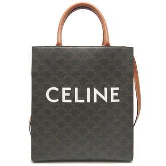 Celine Camel Pvc Coated Canvas Leather Tote Bag (Pre-Owned)