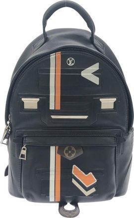Louis Vuitton Black Leather Backpack (Pre-Owned)