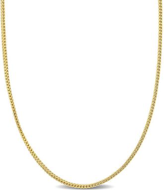 Amour 1.85mm Franco Link Chain Necklace in 10k Yellow Gold- 16 in