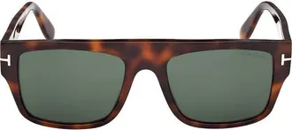 Tom Ford Dunning-02 Green Browline Mens Sunglasses FT0907 53N 55