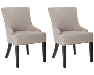 Safavieh Set de 2 sillas de comedor en madera de abedul beige