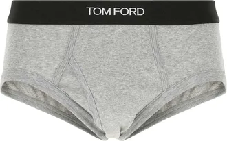Tom Ford Grey Stretch Cotton Slip