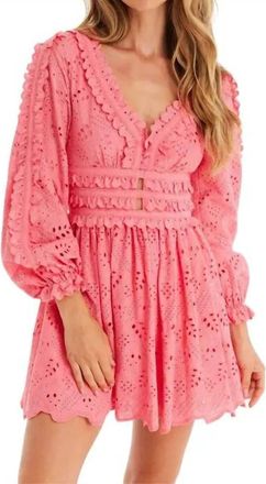 Allison New York Taylor Mini Dress In Shell Pink