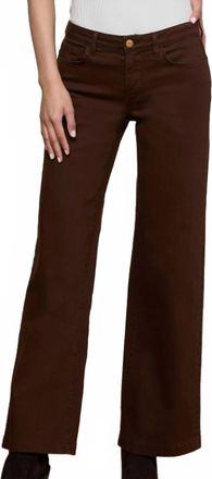 L'agence Joanne Low Rise Wide Leg Jean In Brown