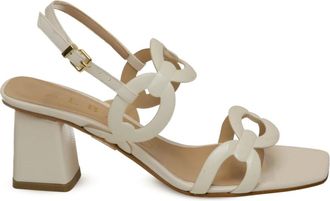 Albano Schoenen, Dames, Wit, 40 EU, Leer, Te 26 Hoge Hak Sandalen