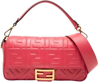 Fendi Pre-owned Handbags, female, Pink, Size: ONE SIZE Pre-owned Vintage Leather Handbag