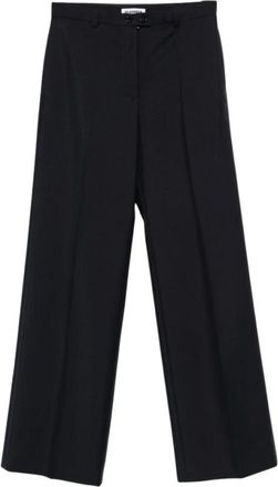 Jil Sander Rechte broek - Dames - Straight fit broeken - Blauw - S - Broeken