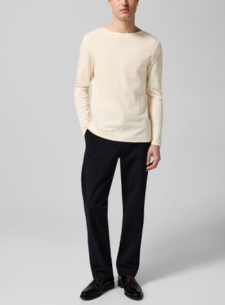 Paul Smith Mens Tailored navy blue seersucker pant