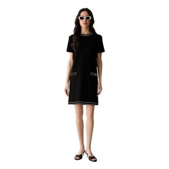 Karl Lagerfeld Dames, Jurken, Zwart, Maat: M Viscose