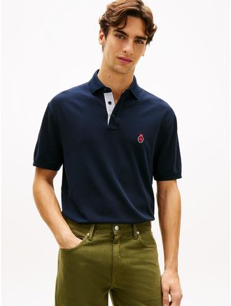 Tommy Hilfiger Mens Classic Fit Archive Crest Logo Polo - Navy - XXL