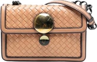 Bottega Veneta Pre-owned Cross Body Bags, female, Brown, Size: ONE SIZE Pre-owned Leather Shoulder Bag