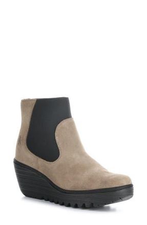 FLY London Yade Wedge Bootie in 012 Taupe Oil Suede at Nordstrom Rack, Size 10-10.5Us / 41Eu