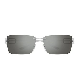 Balenciaga Sunglasses, unisex, Gray, Size: ONE SIZE Square Wraparound Sunglasses