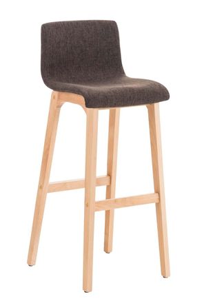 Clp Sgabello Bar Hover In Tessuto, Telaio Natura Marrone
