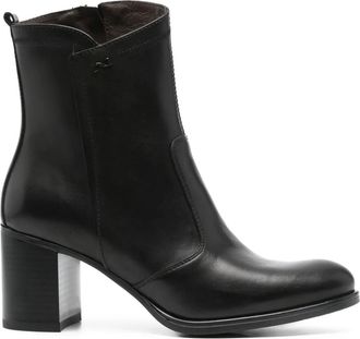 Nero Giardini 70mm zip-detail block-heel boots - women - Rubber/Calf Leather/Calf Leather - 37 - Black