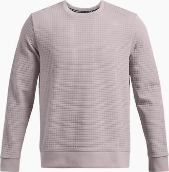 Under Armour Mens Unstoppable Crew Neck Ribbed Collar Long Sleeve Sweater - Grey - Size: 36