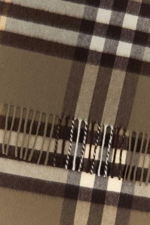 Burberry Unisex Giant Check Scarf Beige Cashmere