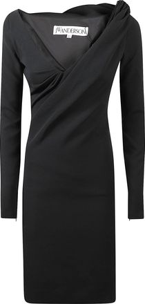 J.W.Anderson Shoulder Drape V Neck Mini Dress