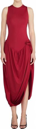 Maygel Coronel Marsalina Dress In Crimson