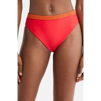 Ramy Brook Peggy Bikini Bottoms in Flame at Nordstrom, Size X-Small