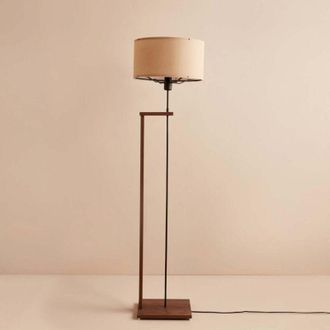 Opviq Lampada da terra in legno, lampada naturale per soggiorno Lamp E 27 Max 40 W
