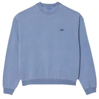 Lacoste Heren Sweatshirt Natural Dyed Loose Fit (Blauw)