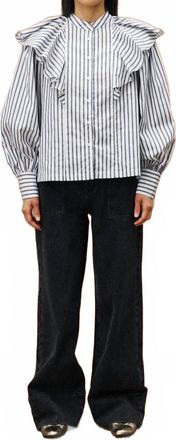 FRNCH Achillee Long Sleeve Shirt In Anthracite