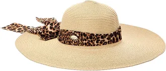 Surell Accessories Bow Straw Sun Hat