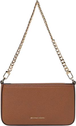 Michael Kors Leather Clutch Bag - Dames - Schoudertassen - Bruin - ONE Size - Leer - Tassen